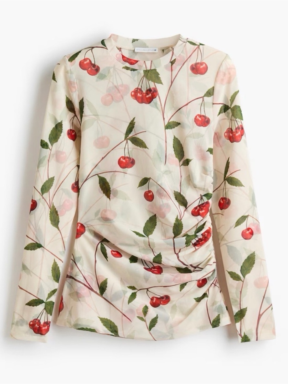 Stella McCartney x H&M Cherry-Print Long-Sleeve Mesh Top